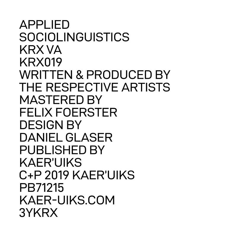 Flux Stator appears on Applied Sociolinguistics compilation from Kaer'Uiks