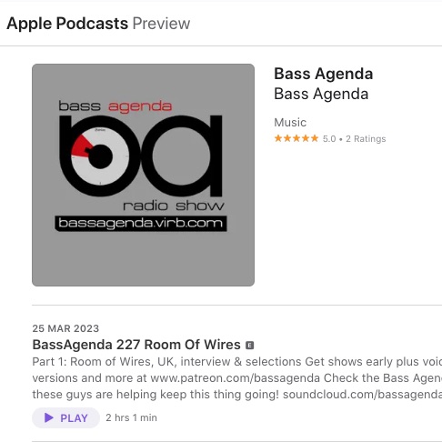 Also on Apple Podcasts, don't miss the Bass Agenda interview