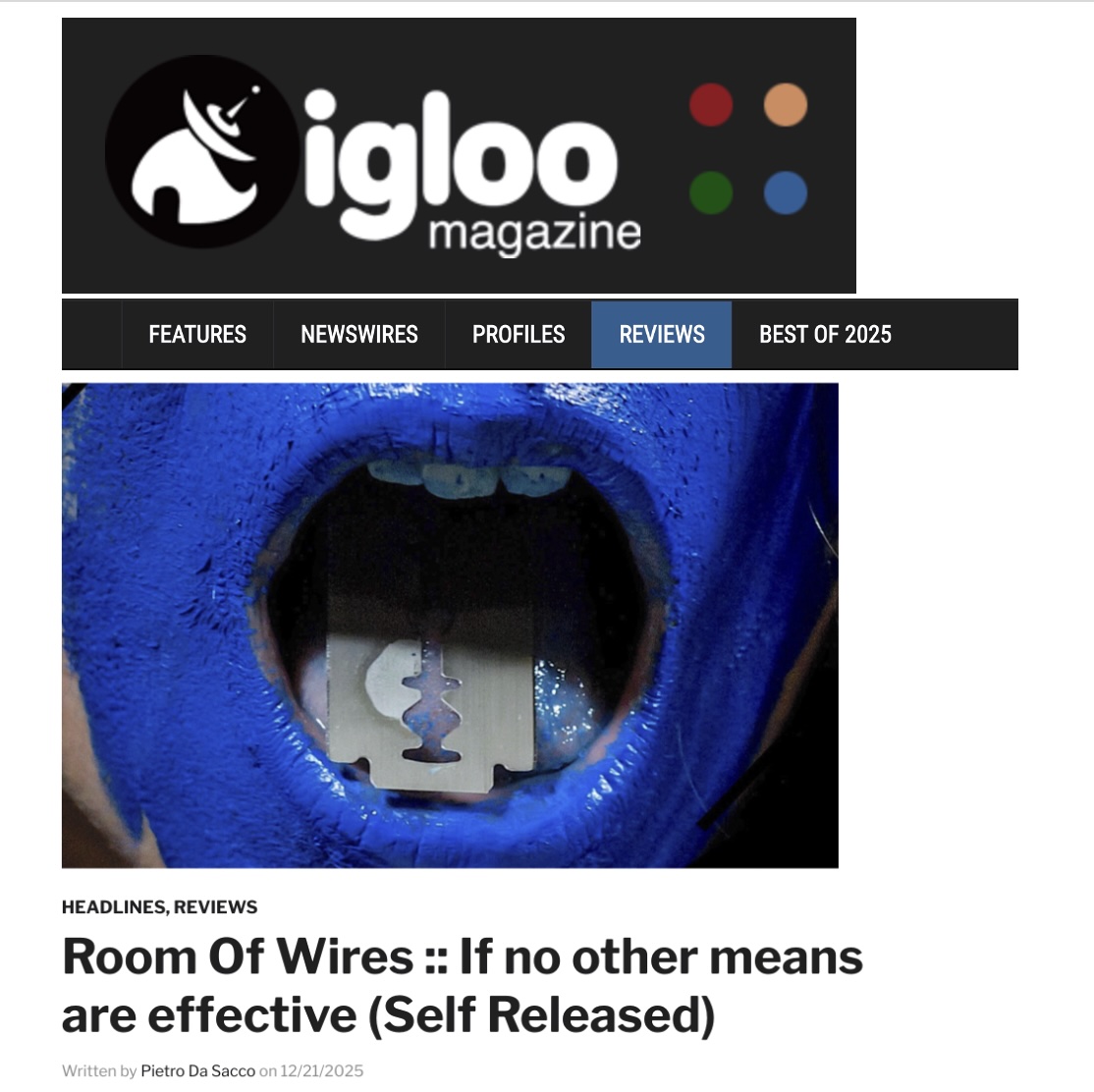 'Luminous, reflective fragments' - Igloo reviews our If no other means are effective