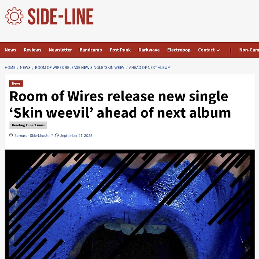 Side Line magazine announces Skin weevil, along with fan favourite Do not leave a message